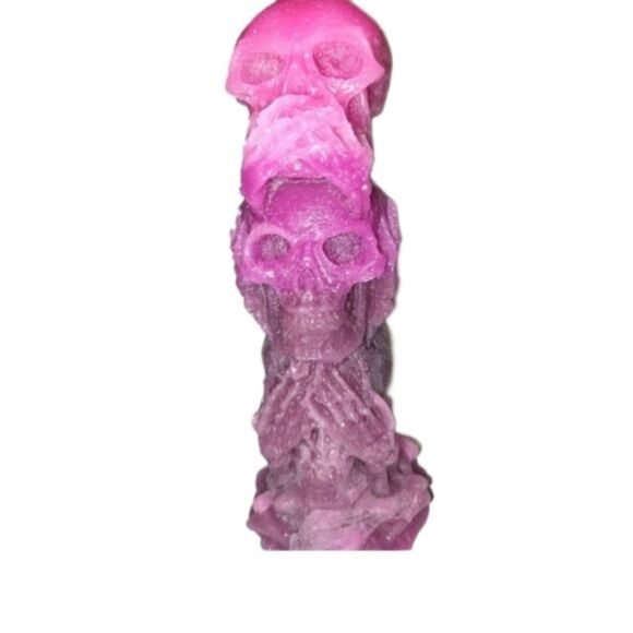 Amazon.com: Skull Candle Holder Gothic Candle Holder 3PCS  Hand crafted limited edition speak no evil hear no evil see no evil candle from